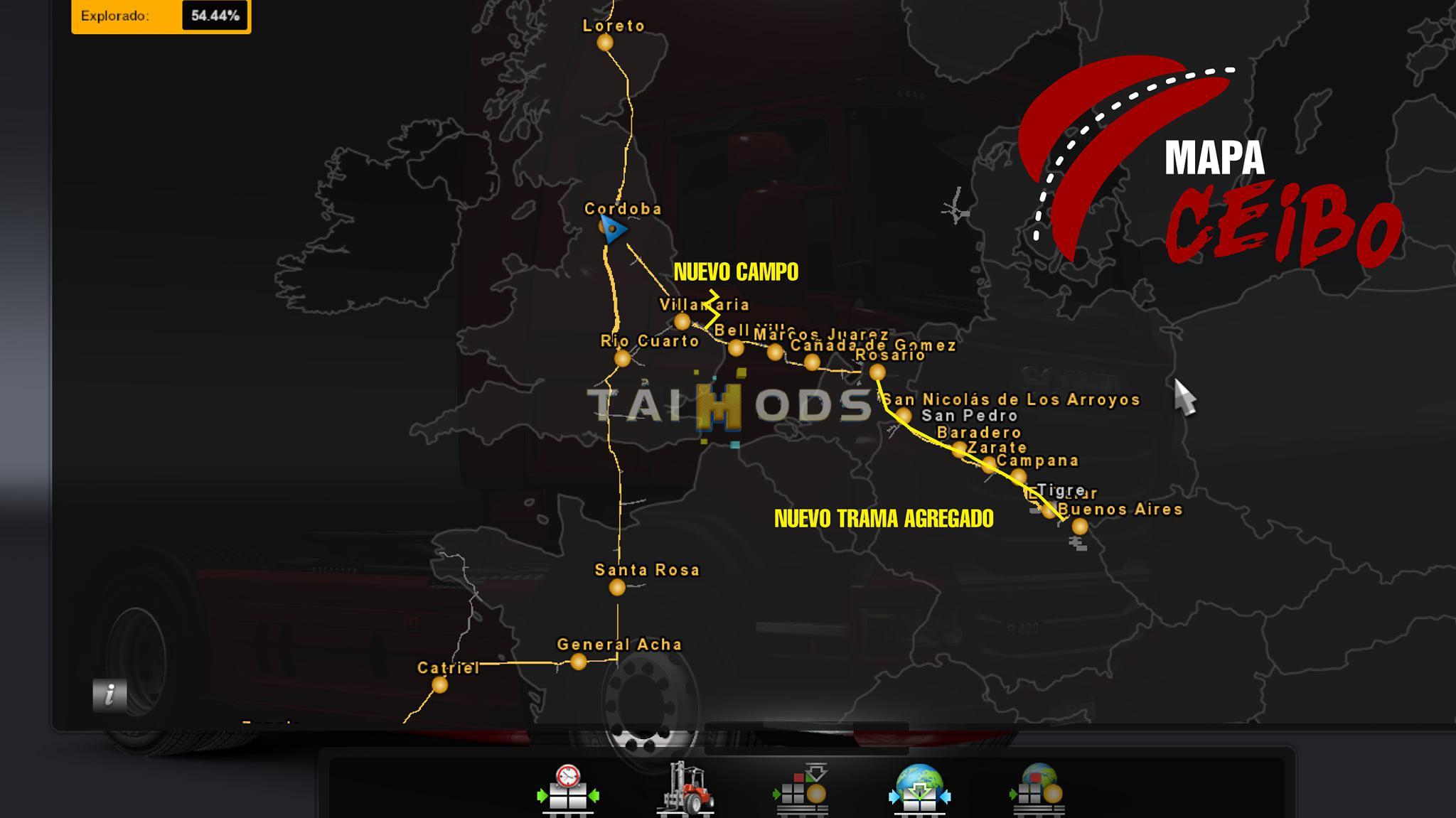 ETS2 - Argentina Map - Ceibo V1.2 (1.38.x)
