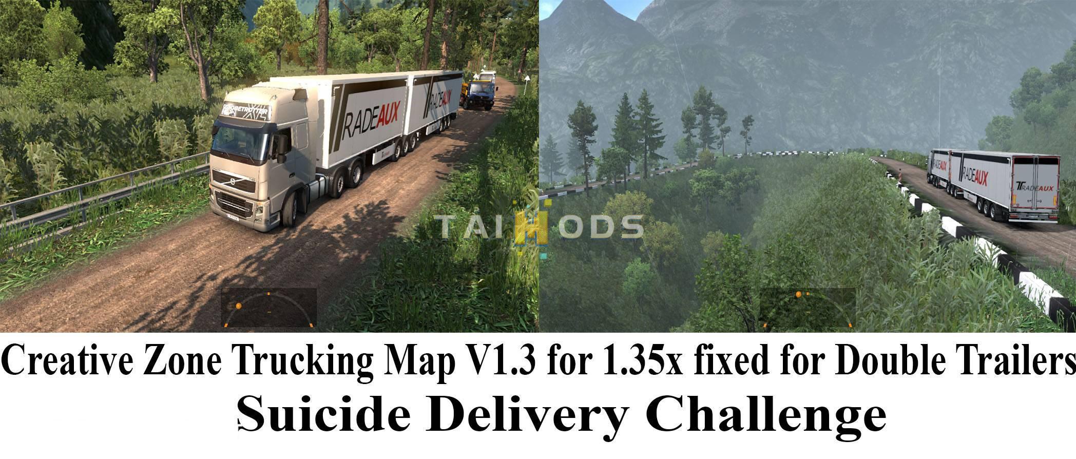 ETS2 - Creative Zone Trucking Map Fixed V1.3 (1.35.X)