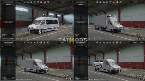 MOD ETS2 – Xe Khách ETS2 - Mercedes Sprinter Megamod V2.0 (1.46.x)
