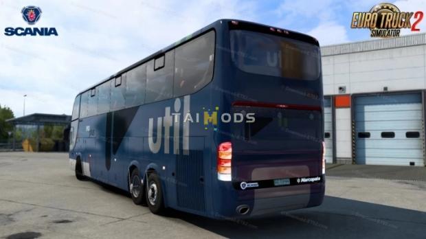 ETS2 - Marcopolo Paradiso G6 1550 LD Scania 6x2 + Skins BR (1.43.x)