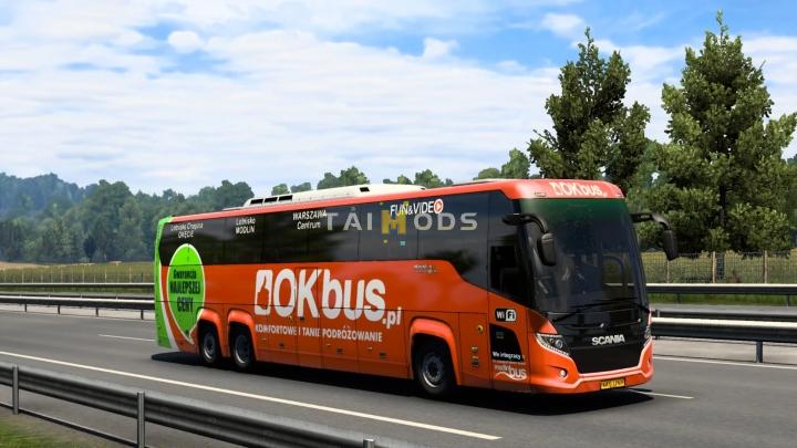 MOD ETS2 – Xe Khách ETS2 - Scania Touring HD (1.40.x)