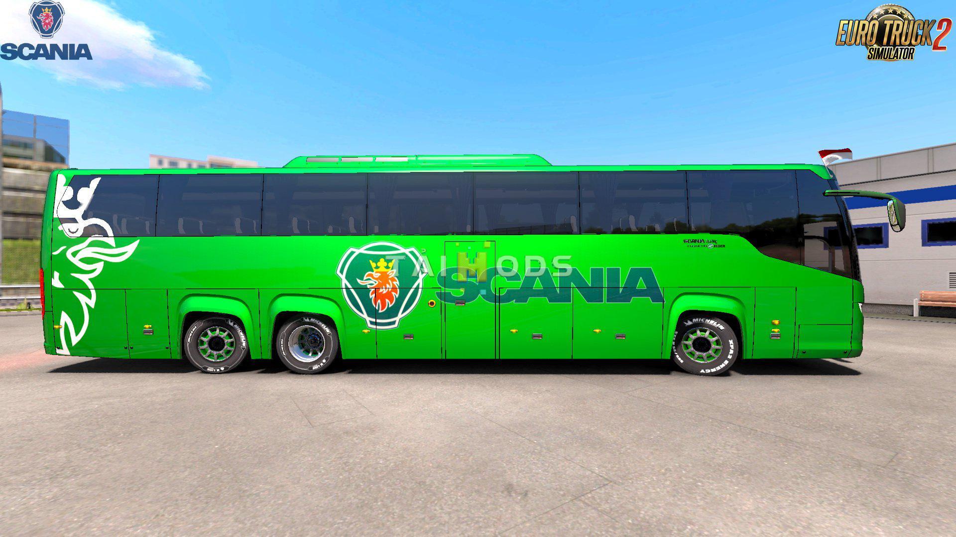 MOD ETS2 – Xe Khách ETS2 - Scania Touring Bus + Interior V1.5 (1.36.x)