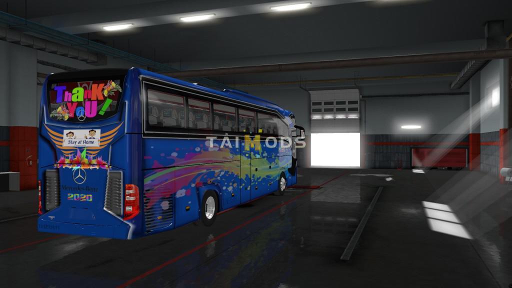 ETS2 - Mercedes-Benz Travego SHD Bus with 2020 Officially Skin V2.0 (1.36.x)