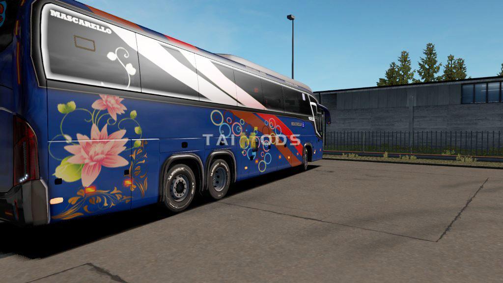 ETS2 - Mascarello Roma 4D Model Officially Blue 4k Design With Physics V2.0 (1.36.x)