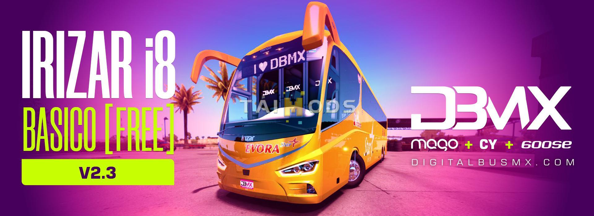 MOD ETS2 – Xe Khách ETS2 - DBMX Irizar i8 Basico V2.3 (1.36.x)