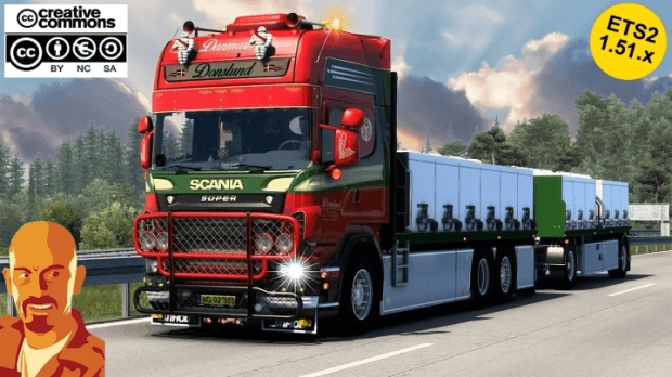 ETS2 - Scania R560 Donslund + Trailer V5.3 (Fixed Blinker Lights) (1.51.x) ETS2 - Scania R560 Donslund + Trailer V5.3 (Fixed Blinker Lights) (1.51.x)
