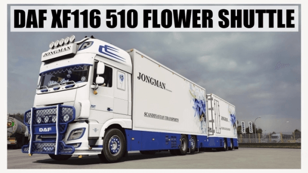 ETS2 - DAF XF116 510 Flower Shuttle V2.1 (1.50.x) ETS2 - DAF XF116 510 Flower Shuttle V2.1 (1.50.x)