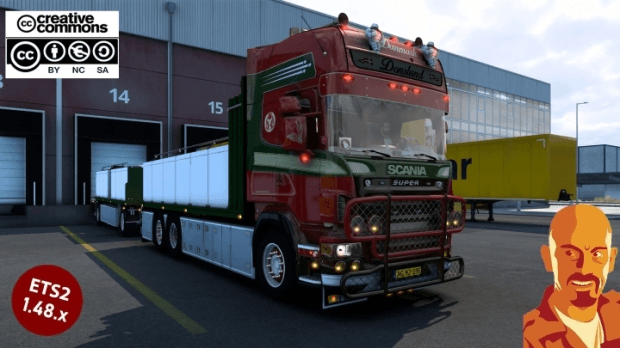 ETS2 - Scania R560 Donslund + Trailer (1.48.x)