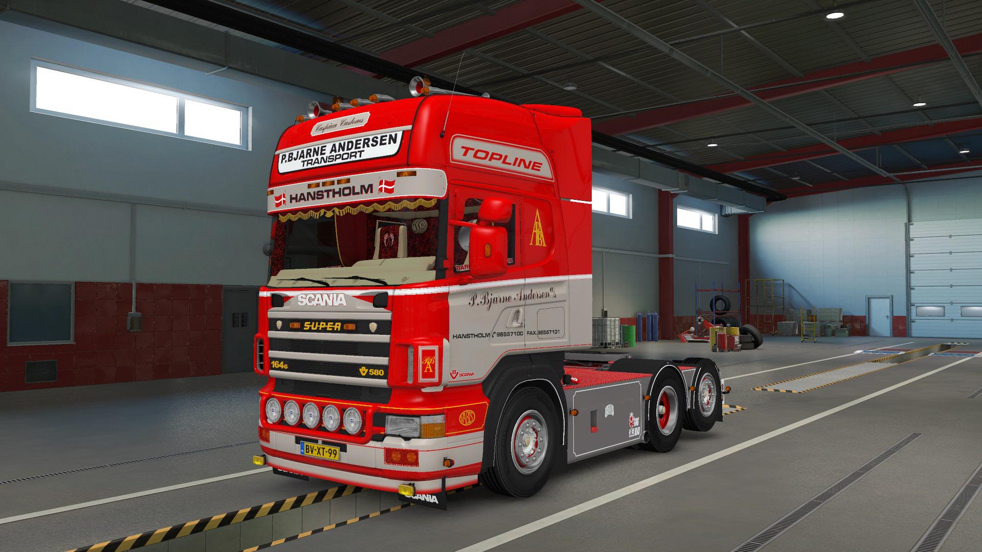ETS2 - P.Bjarne Andersen Scania 164G 580 + Trailer (1.38 - 1.39) (1.39.x) ETS2 - P.Bjarne Andersen Scania 164G 580 + Trailer (1.38 - 1.39) (1.39.x)