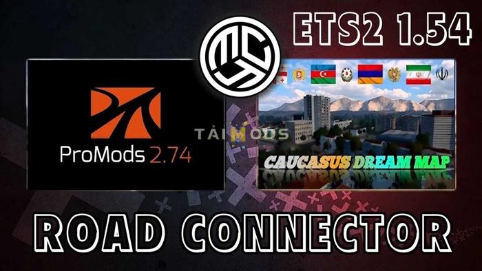 ETS2 - Promods + Caucasus Dream Map Road Connector V1.0 (1.54.x) ETS2 - Promods + Caucasus Dream Map Road Connector V1.0 (1.54.x)