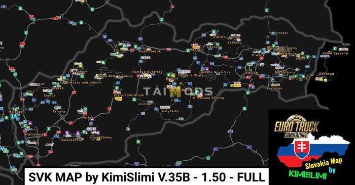 ETS2 - SVK Map V.35B (1.50.x) ETS2 - SVK Map V.35B (1.50.x)