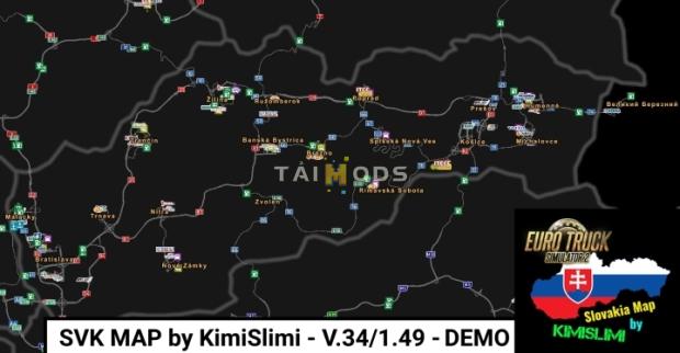 ETS2 - SVK Map V.34 (1.49.x) ETS2 - SVK Map V.34 (1.49.x)