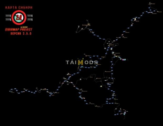 ETS2 - Map of Siberia V2.5.0 (1.47.x) ETS2 - Map of Siberia V2.5.0 (1.47.x)