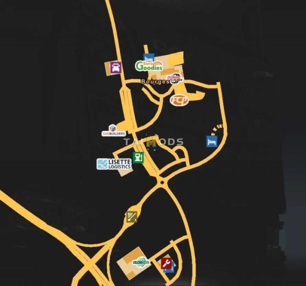 ETS2 - Bourges Map - Promods Addon (1.46.x) ETS2 - Bourges Map - Promods Addon (1.46.x)