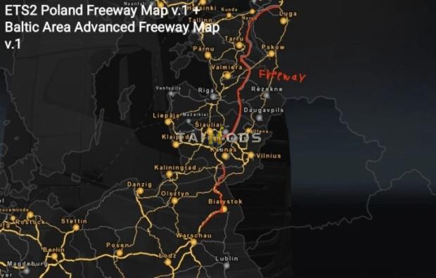 ETS2 - Poland Freeway Map + Advanced Freeway Baltic Area Map V1.0 (1.43.x) (1.43.x) ETS2 - Poland Freeway Map + Advanced Freeway Baltic Area Map V1.0 (1.43.x) (1.43.x)
