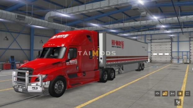 ATS - Hi Way 9 Freightliner Cascadia/ Box Trailer Skin Pack V1.0 (1.42.x) (1.42.x) ATS - Hi Way 9 Freightliner Cascadia/ Box Trailer Skin Pack V1.0 (1.42.x) (1.42.x)