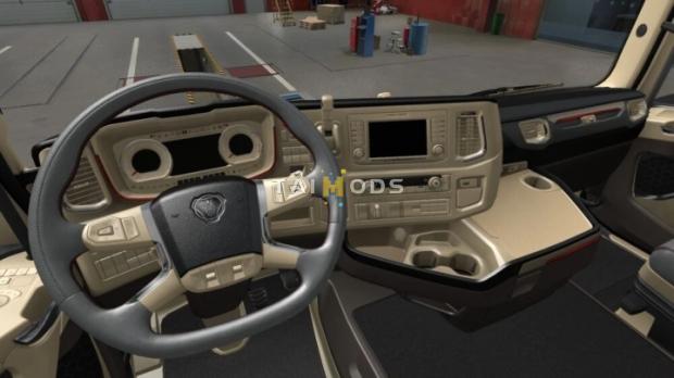 ETS2 - Scania S&R 2016 Beige Interior (1.45.x) ETS2 - Scania S&R 2016 Beige Interior (1.45.x)