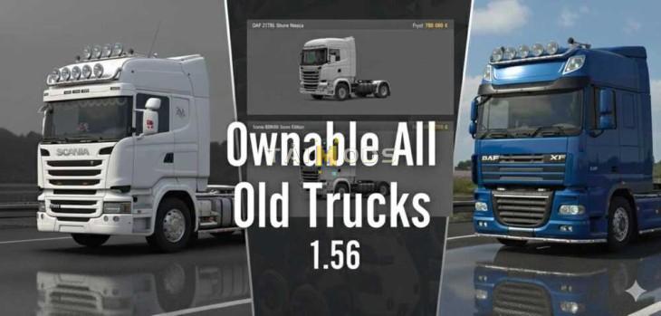 ETS2 - Ownable All Old Trucks – Dealer Unlock (1.56) (1.56.x) ETS2 - Ownable All Old Trucks – Dealer Unlock (1.56) (1.56.x)