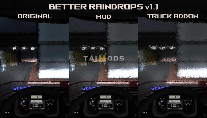 ETS2 - Better Raindrops V2.1.8 (1.55.x) ETS2 - Better Raindrops V2.1.8 (1.55.x)