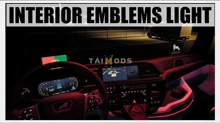 ETS2 - Interior Light & Emblems V25.07 (1.55.x) ETS2 - Interior Light & Emblems V25.07 (1.55.x)