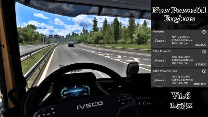 ETS2 - New Powerful Engines V1.6 (1.53.x) ETS2 - New Powerful Engines V1.6 (1.53.x)