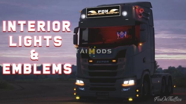 ETS2 - Interior Light & Emblems V11.0 (1.51.x) ETS2 - Interior Light & Emblems V11.0 (1.51.x)