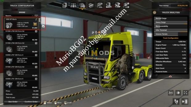 ETS2 - 1000 hp + & 6/12 Speed Transmissions for Man Trucks (1.49.x) ETS2 - 1000 hp + & 6/12 Speed Transmissions for Man Trucks (1.49.x)