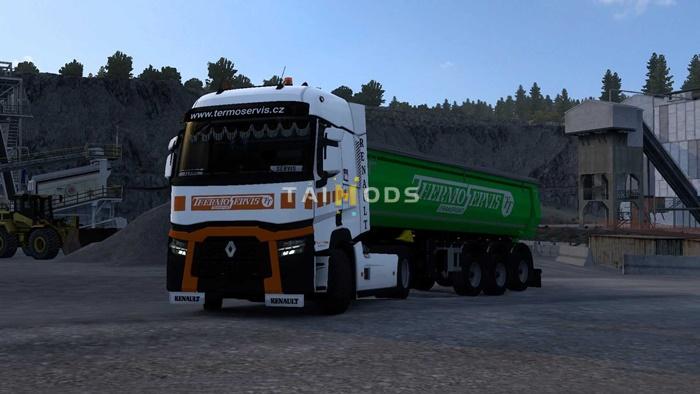 ETS2 - Renault T and SCS Dumper Termoservis Skin V1.0 (1.54.x) ETS2 - Renault T and SCS Dumper Termoservis Skin V1.0 (1.54.x)