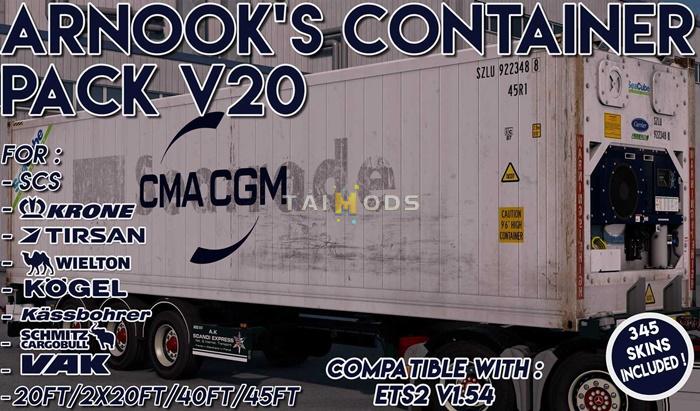 ETS2 - Arnooks Container Pack V20 (1.54.x) ETS2 - Arnooks Container Pack V20 (1.54.x)