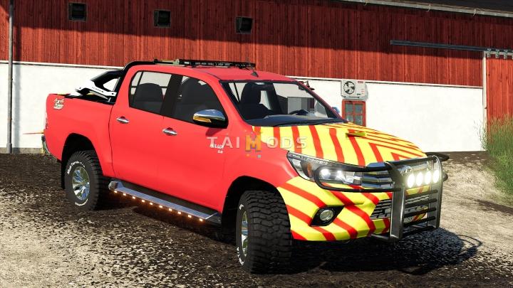 FS19 - Toyota Hilux Pilotcar V2.3 (1.7) FS19 - Toyota Hilux Pilotcar V2.3 (1.7)