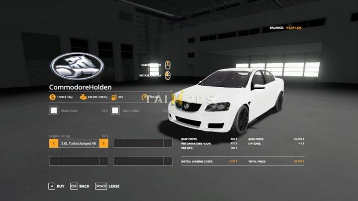 FS19 - Holden Commodore V1.0 (1.7) FS19 - Holden Commodore V1.0 (1.7)