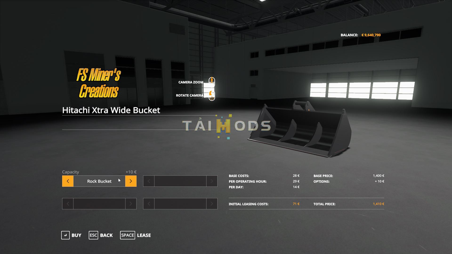 FS19 - Xtra Wide Bucket for Hitachi 350 LC6 V1 (1.6) FS19 - Xtra Wide Bucket for Hitachi 350 LC6 V1 (1.6)