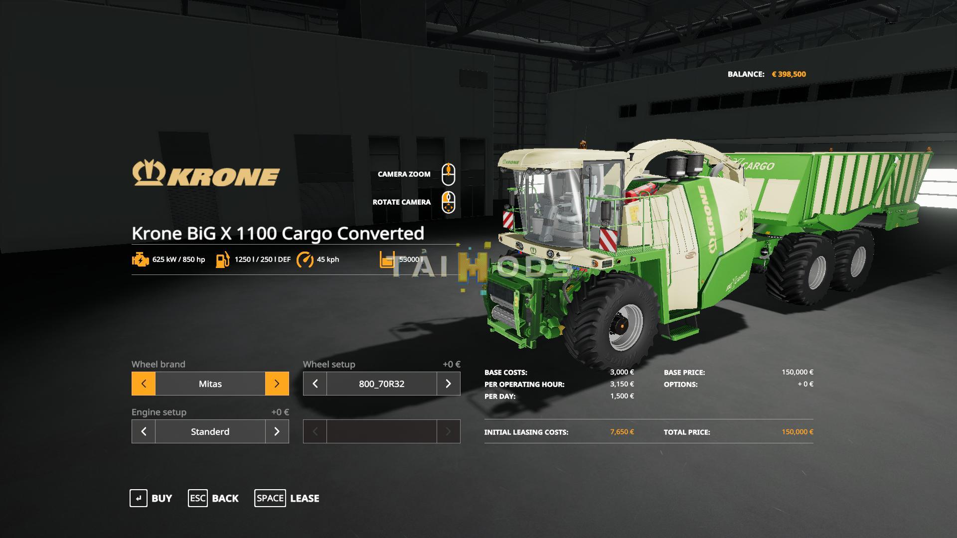 FS19 - Krone Big X 1180 Cargo Converted V1.0 (1.6) FS19 - Krone Big X 1180 Cargo Converted V1.0 (1.6)