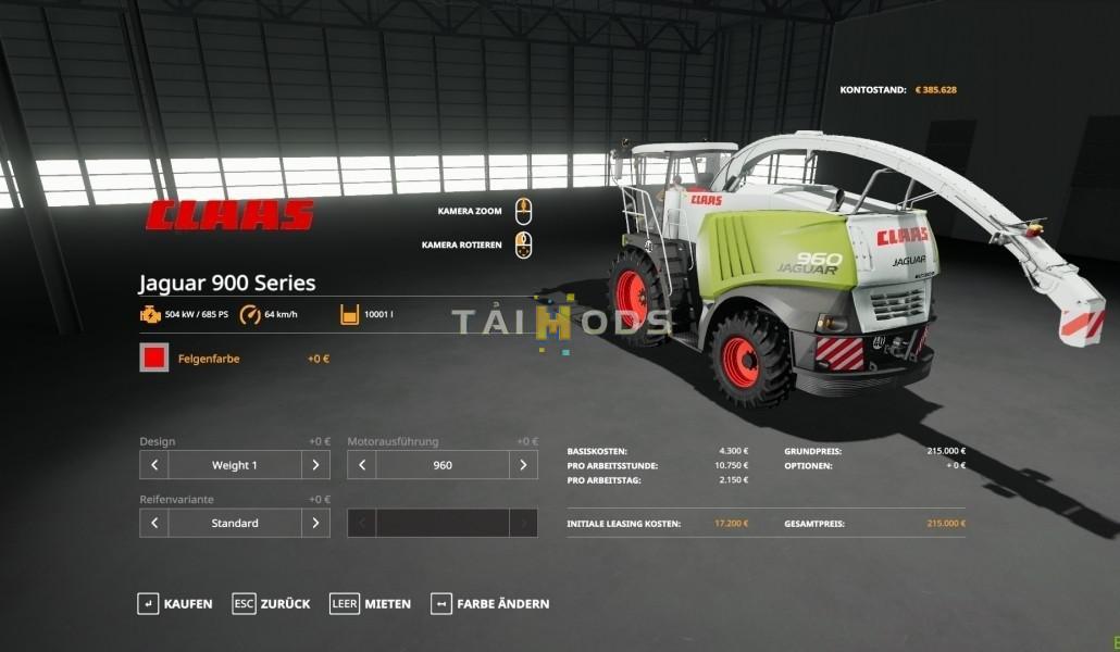 FS19 - Claas Jaguar 900 CZ V1.0 (1.5) FS19 - Claas Jaguar 900 CZ V1.0 (1.5)