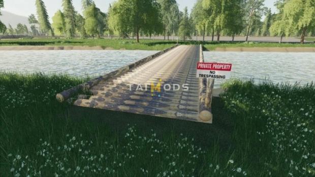 FS19 - Placeable Log Bridge V1.0 (1.7) FS19 - Placeable Log Bridge V1.0 (1.7)