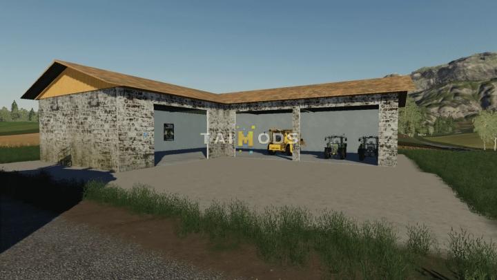 FS19 - Machine Hall With Workshop V1.0 (1.7) FS19 - Machine Hall With Workshop V1.0 (1.7)
