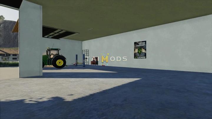 FS19 - Machine Hall With Workshop V1.0 (1.7) FS19 - Machine Hall With Workshop V1.0 (1.7)