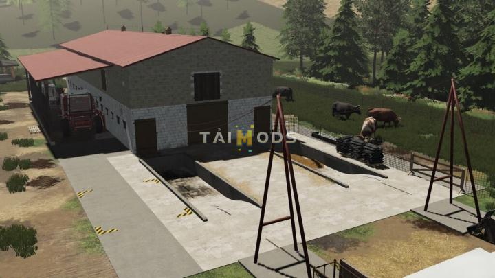 FS19 - Cowshed With Garage V1.0 (1.7) FS19 - Cowshed With Garage V1.0 (1.7)
