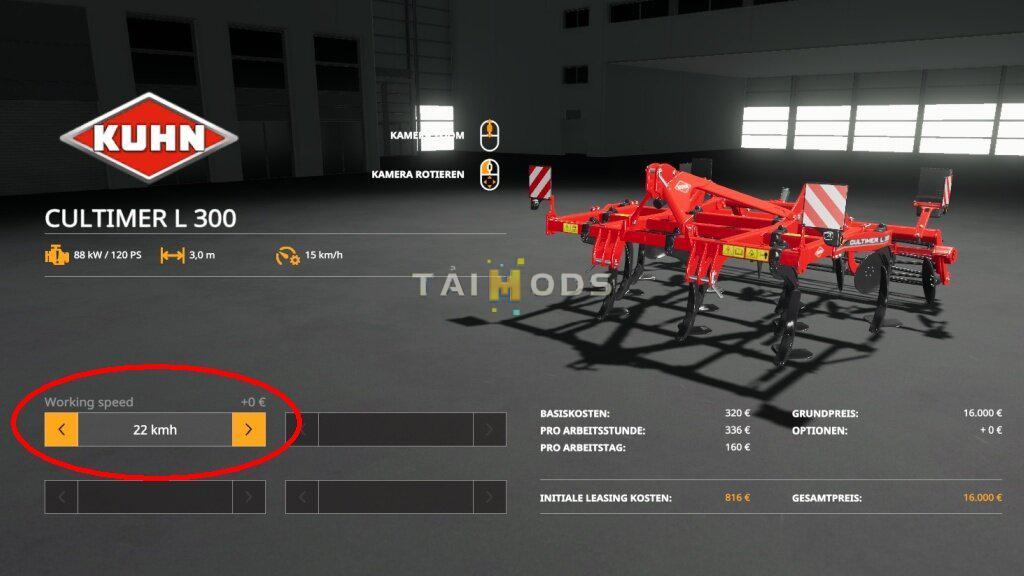 FS19 - Adjust Working Speed V1.1 (1.7) FS19 - Adjust Working Speed V1.1 (1.7)