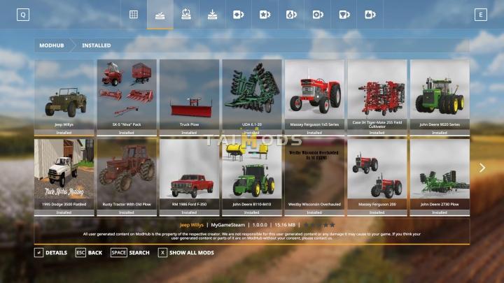 FS19 - My Mod List V2.0 (1.7) FS19 - My Mod List V2.0 (1.7)