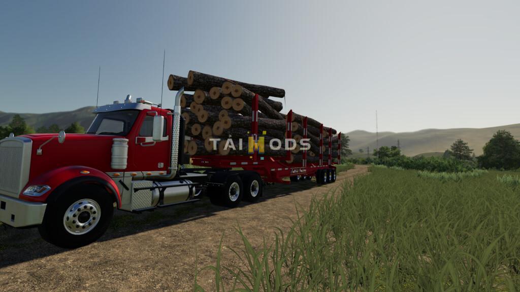 FS19 - Lizard Tri Axle Log Trailer V1.0 (1.7) FS19 - Lizard Tri Axle Log Trailer V1.0 (1.7)