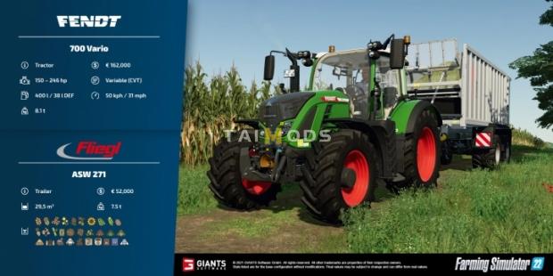 FS22 - Fendt 700 Vario V1.0 () FS22 - Fendt 700 Vario V1.0 ()