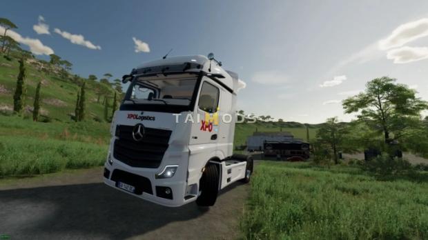 FS22 - Mercedes Actros 2022 XPO Logistics V1.0 (1.14) FS22 - Mercedes Actros 2022 XPO Logistics V1.0 (1.14)