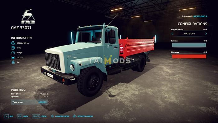FS22 - Gaz 33071 Truck V1.0 (1.14) FS22 - Gaz 33071 Truck V1.0 (1.14)