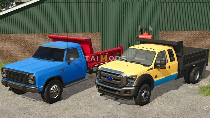 FS25 - 1991 Dodge Ram 3500 HD & 2016 Ford F450 Dump Trucks V1.0 () FS25 - 1991 Dodge Ram 3500 HD & 2016 Ford F450 Dump Trucks V1.0 ()
