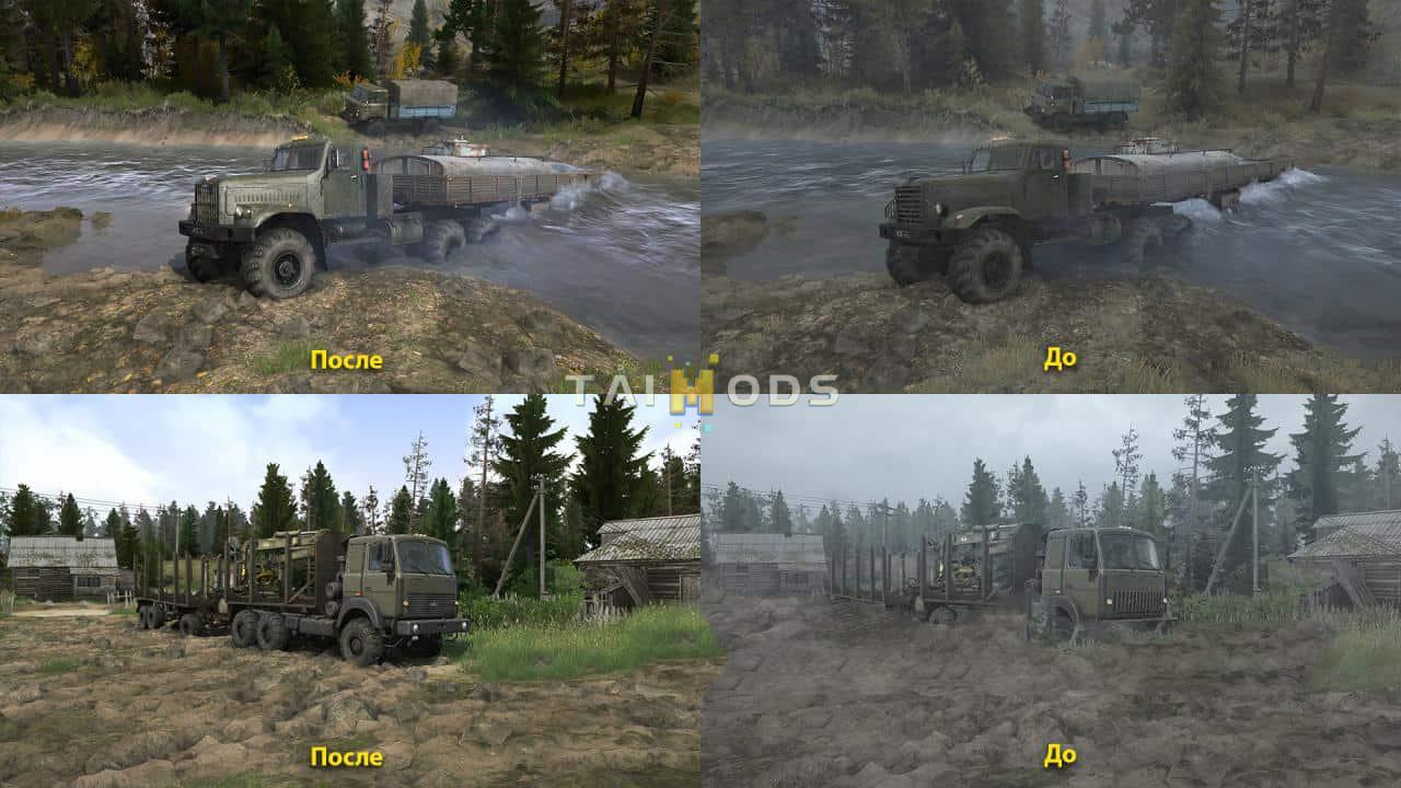 Spintires:Mudrunner - Realistic Graphics Adega Mod Pack V2.1 (V14.08.19) Spintires:Mudrunner - Realistic Graphics Adega Mod Pack V2.1 (V14.08.19)