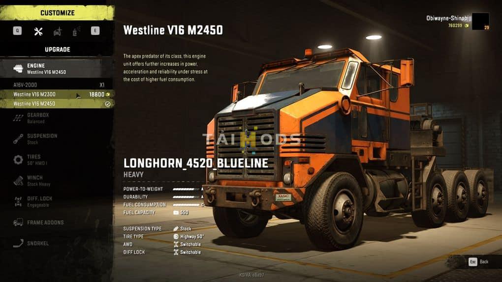 SnowRunner - Longhorn 4520 Blueline V1 (V5.4) SnowRunner - Longhorn 4520 Blueline V1 (V5.4)