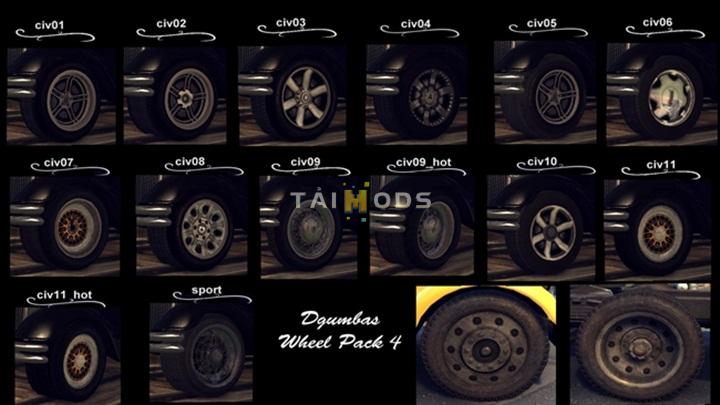 Mafia 2 – Fancy Wheel Tuning Pack () Mafia 2 – Fancy Wheel Tuning Pack ()