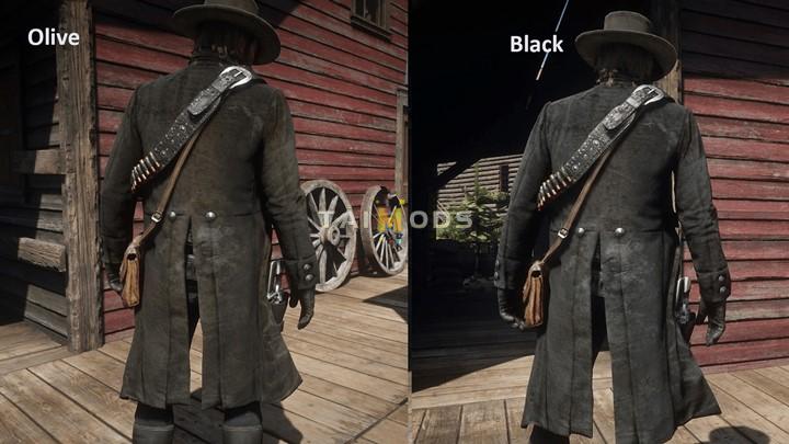 RDR2 - Worn Shotgun jacket Black or Olive () RDR2 - Worn Shotgun jacket Black or Olive ()