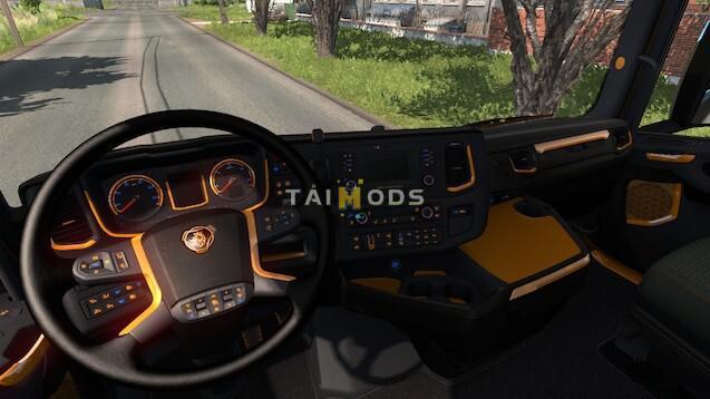 ETS2 - Scania Black - Orange Interior V1.0 (1.39.x) ETS2 - Scania Black - Orange Interior V1.0 (1.39.x)